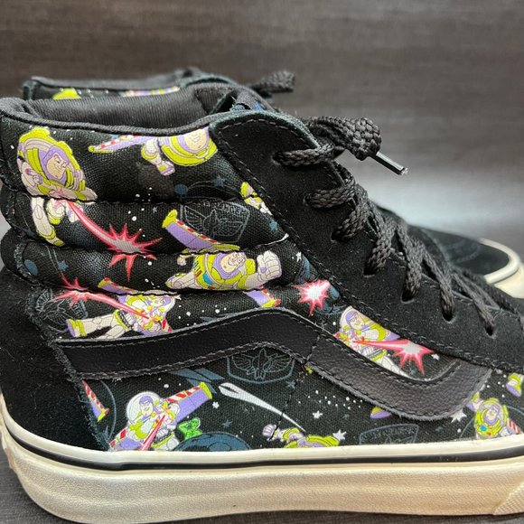VANS x Toy Story Buzz Lightyear Sk8-Hi Disney Canvas Suede Women’s Size 7 Shoes - Picture 3 of 12